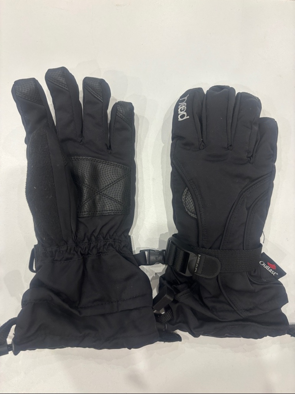 Head Black Insulated Ski Gloves with Adjustable Strap
